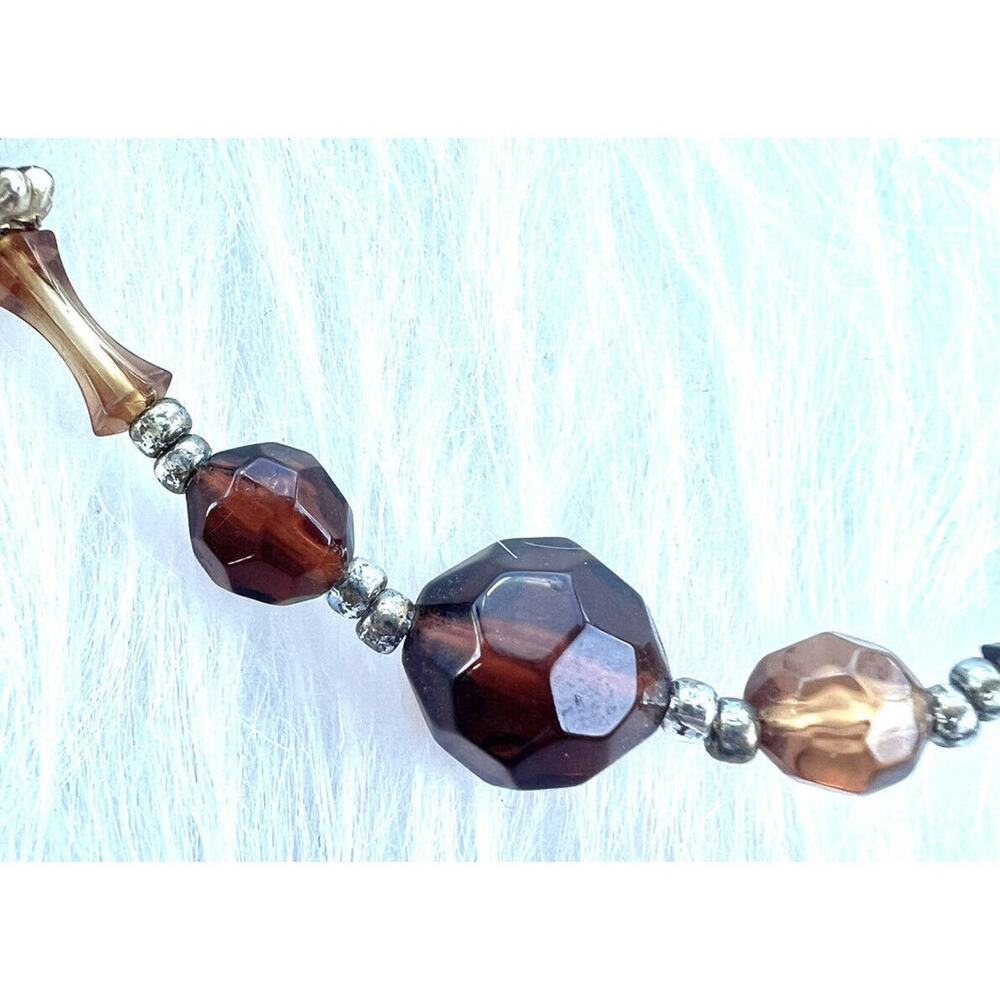 -NECKLACE vintage 1970'S brown bead - Picture 4 of 10